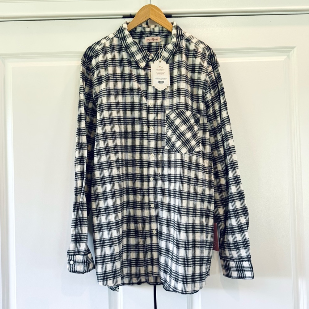 Ivy City Co Shirt Family Matching Flannel Button Down Genevieve Plaid Men’s XL